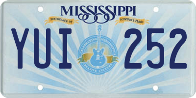 MS license plate YUI252