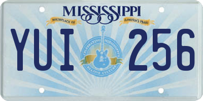 MS license plate YUI256