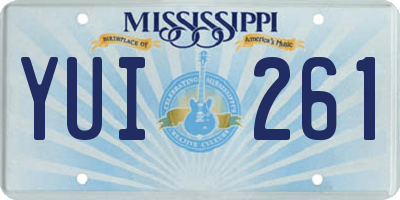 MS license plate YUI261