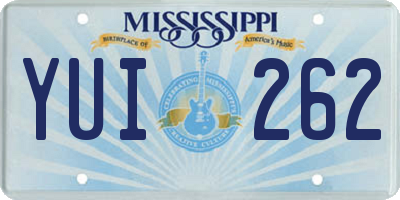 MS license plate YUI262