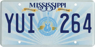 MS license plate YUI264