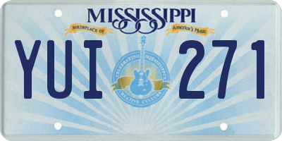 MS license plate YUI271