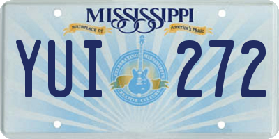 MS license plate YUI272