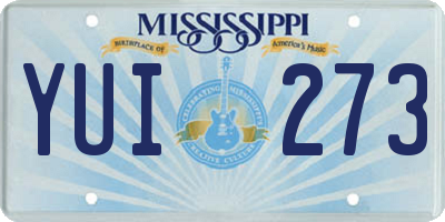 MS license plate YUI273