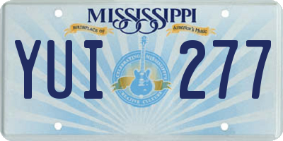 MS license plate YUI277