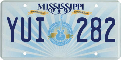 MS license plate YUI282