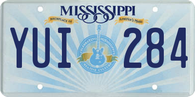MS license plate YUI284