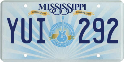 MS license plate YUI292