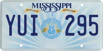 MS license plate YUI295