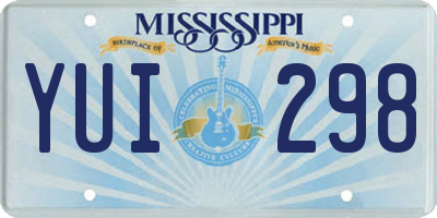 MS license plate YUI298