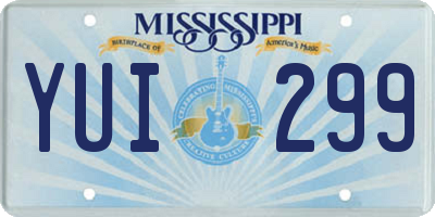 MS license plate YUI299