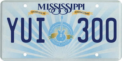 MS license plate YUI300