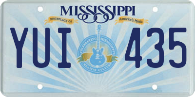 MS license plate YUI435