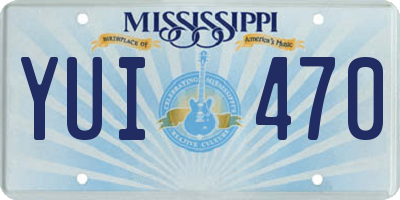 MS license plate YUI470