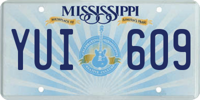 MS license plate YUI609