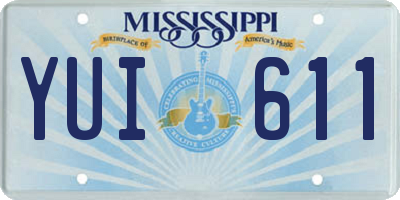 MS license plate YUI611