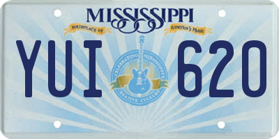 MS license plate YUI620