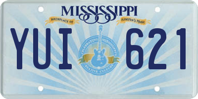 MS license plate YUI621
