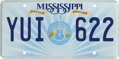 MS license plate YUI622