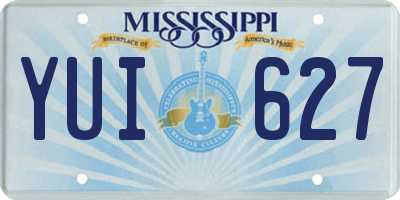 MS license plate YUI627