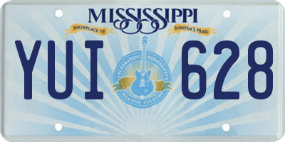 MS license plate YUI628