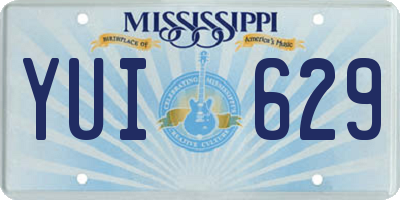 MS license plate YUI629