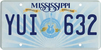 MS license plate YUI632
