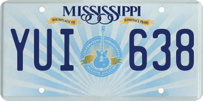 MS license plate YUI638