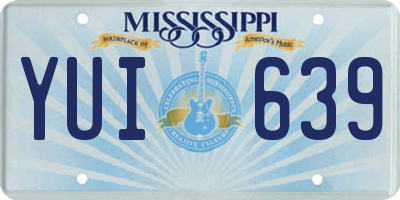 MS license plate YUI639