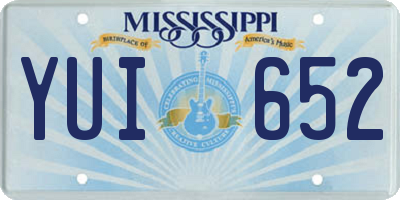 MS license plate YUI652