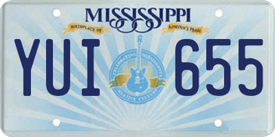 MS license plate YUI655