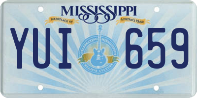 MS license plate YUI659