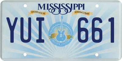 MS license plate YUI661