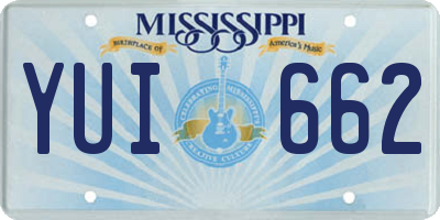 MS license plate YUI662