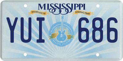 MS license plate YUI686