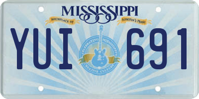 MS license plate YUI691