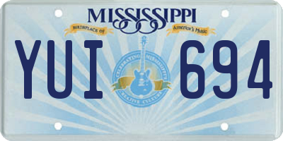 MS license plate YUI694