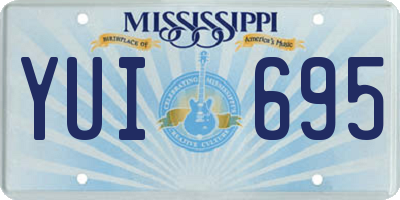 MS license plate YUI695