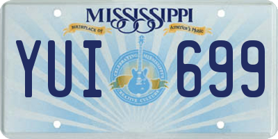MS license plate YUI699