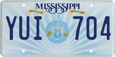 MS license plate YUI704
