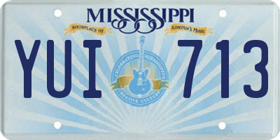 MS license plate YUI713