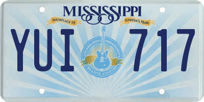 MS license plate YUI717