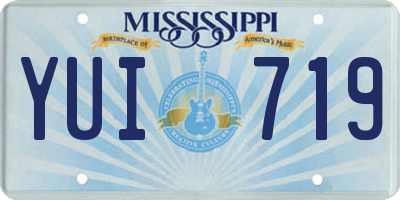 MS license plate YUI719