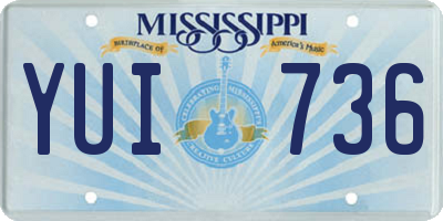 MS license plate YUI736