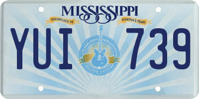 MS license plate YUI739