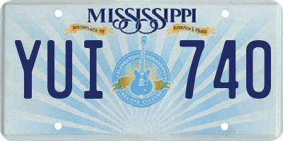 MS license plate YUI740