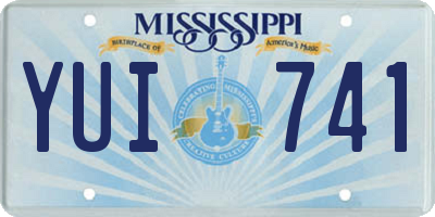 MS license plate YUI741