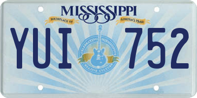 MS license plate YUI752