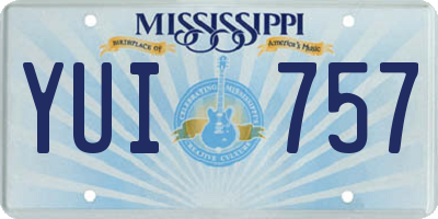 MS license plate YUI757