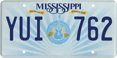 MS license plate YUI762
